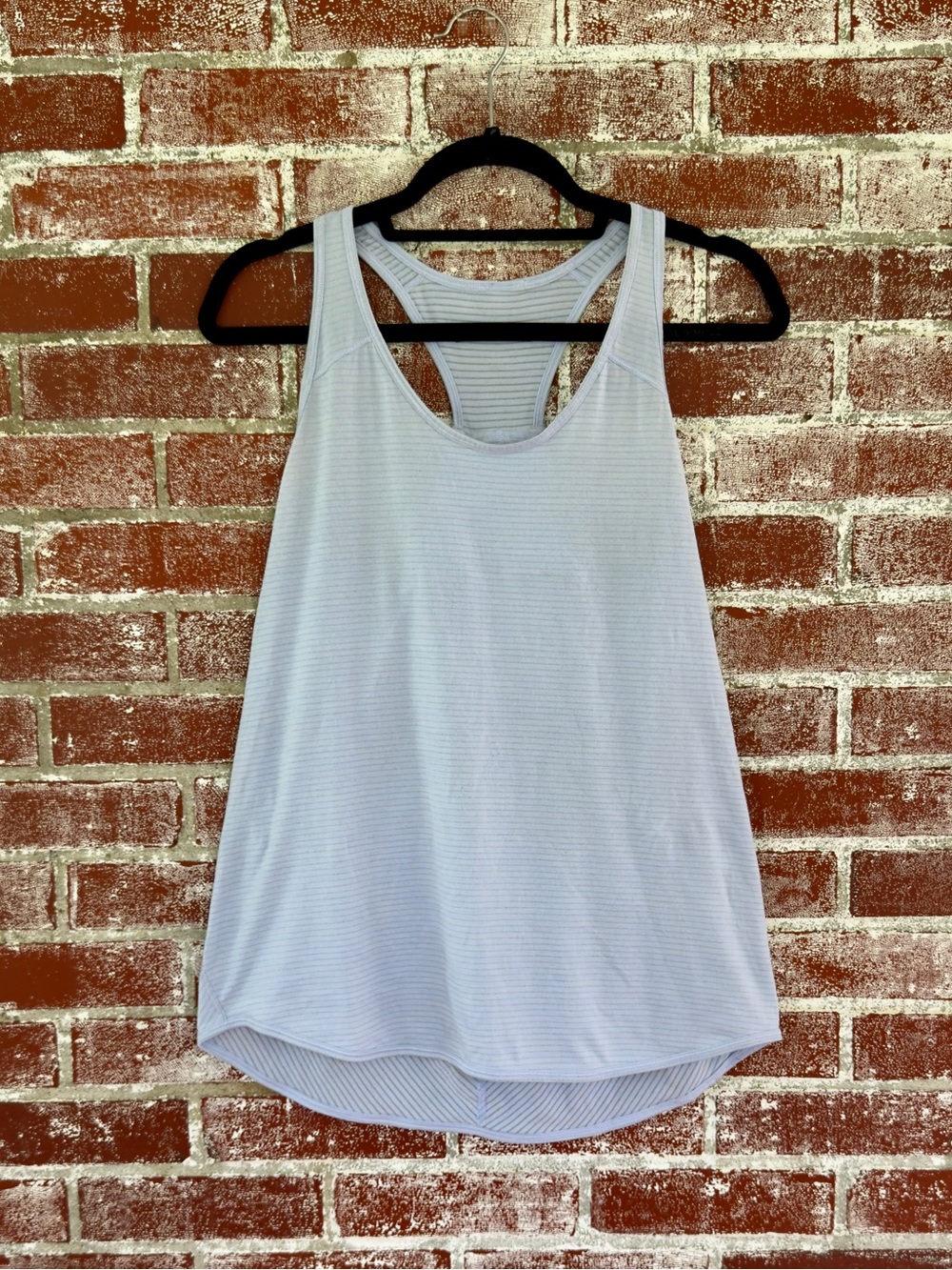 Lululemon Blue Racerback Women’s Tank Top Size M Pleated Long Line